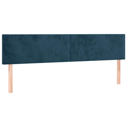Giroletto a Molle con Materasso Blu Scuro 200x200 cm in Velluto | homemem39