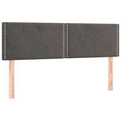 Giroletto a Molle con Materasso Grigio Scuro 140x190 cm Velluto | homemem39