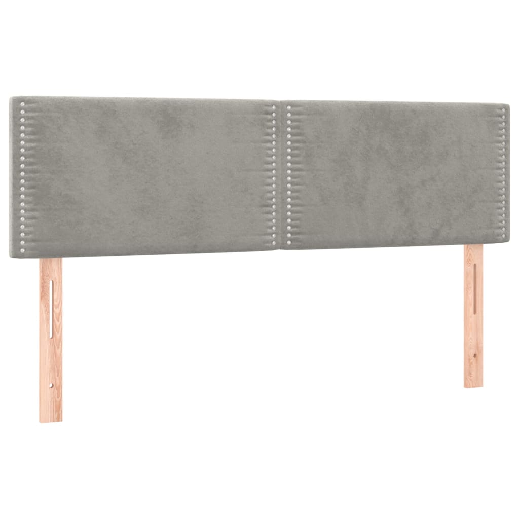Giroletto a Molle con Materasso Grigio Chiaro 140x200cm Velluto | homemem39