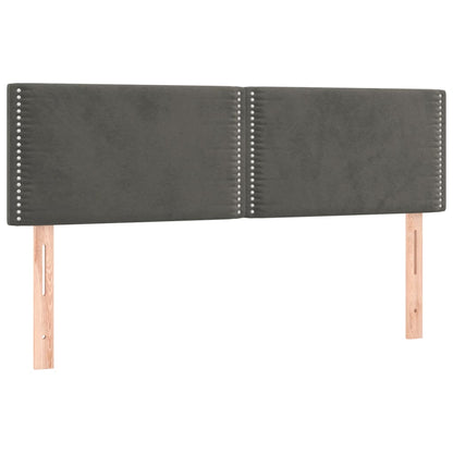 Giroletto a Molle con Materasso Grigio Scuro 140x200 cm Velluto | homemem39