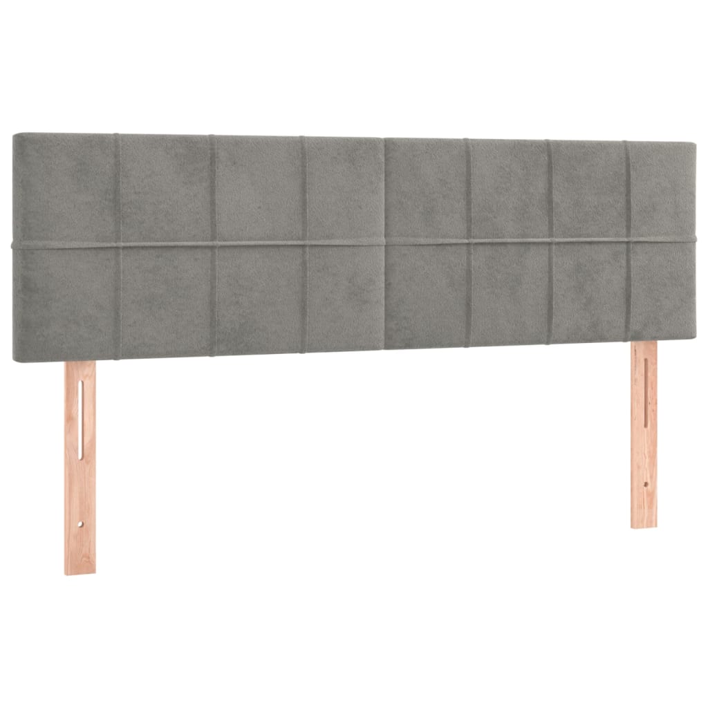 Giroletto a Molle con Materasso Grigio Chiaro 140x200cm Velluto | homemem39