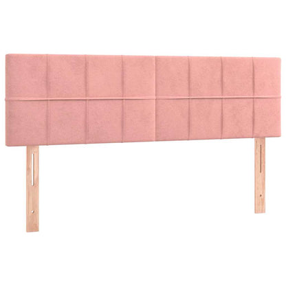 Giroletto a Molle con Materasso Rosa 140x200 cm in Velluto