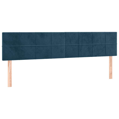Giroletto a Molle con Materasso Blu Scuro 180x200 cm in Velluto | homemem39