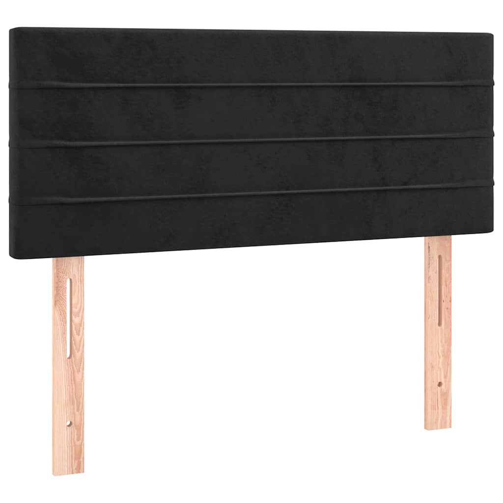 Giroletto a Molle con Materasso Nero 90x190 cm in Velluto | homemem39