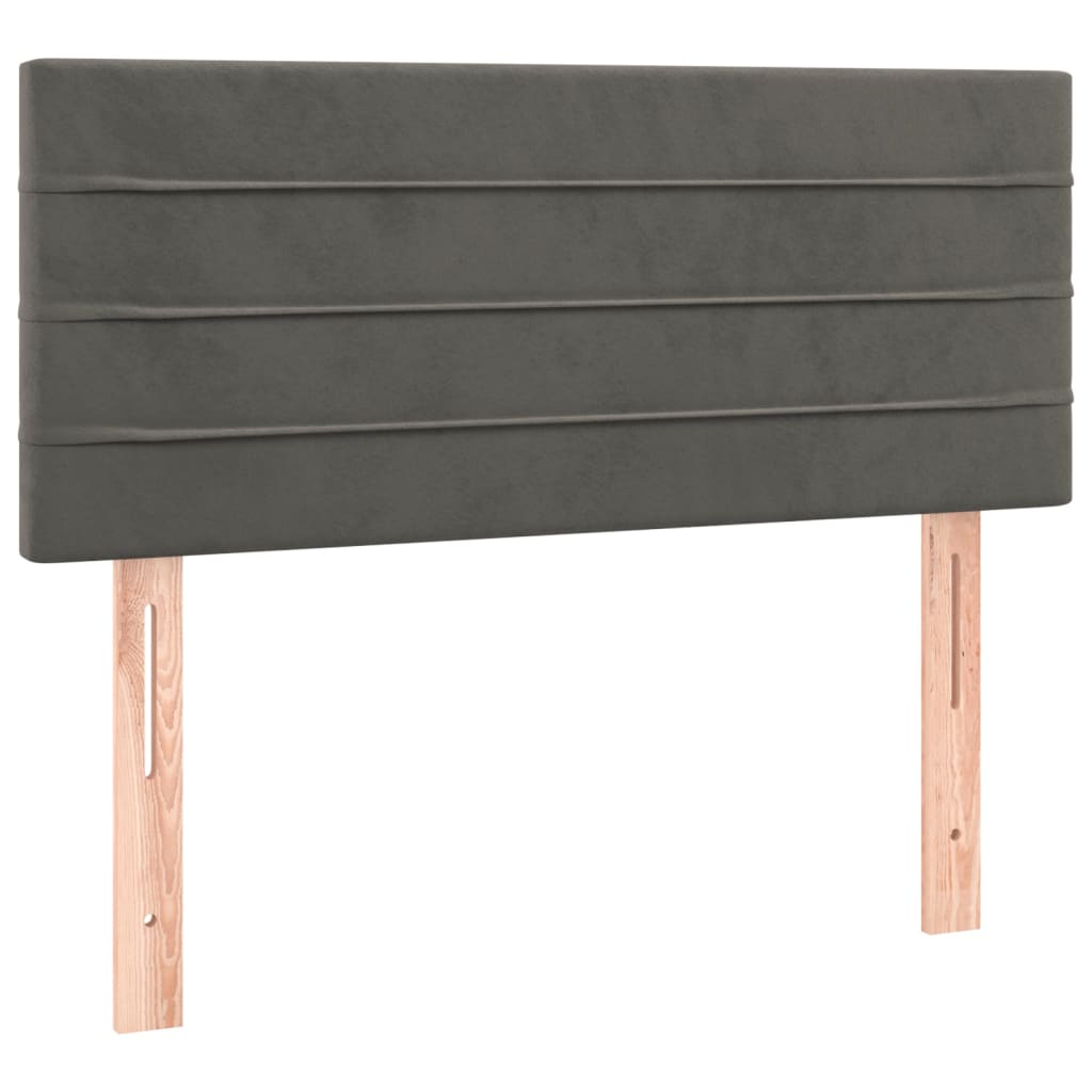 Giroletto a Molle con Materasso Grigio Scuro 90x200 cm Velluto | homemem39