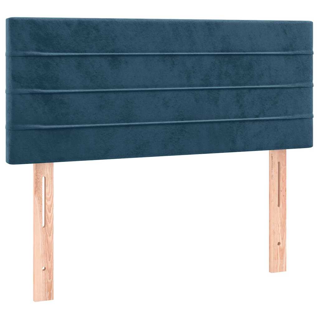 Giroletto a Molle con Materasso Blu Scuro 100x200 cm in Velluto | homemem39