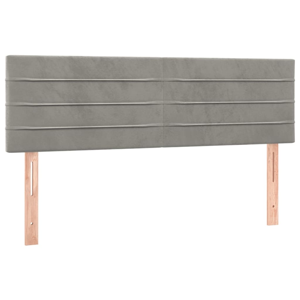 Giroletto a Molle con Materasso Grigio Chiaro 140x200cm Velluto | homemem39