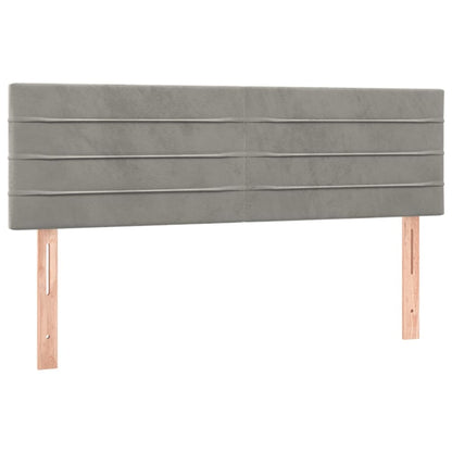 Giroletto a Molle con Materasso Grigio Chiaro 140x200cm Velluto | homemem39