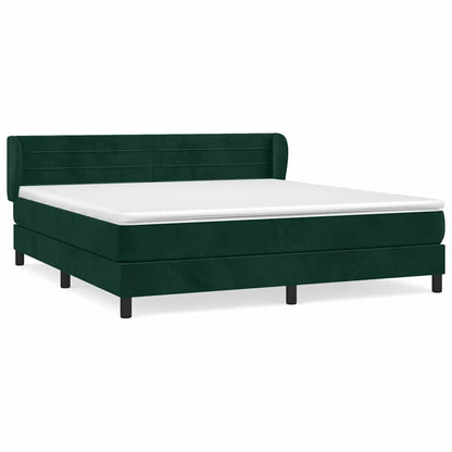 Giroletto a Molle con Materasso Verde Scuro 180x200 cm Velluto | homemem39