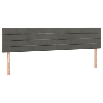 Giroletto a Molle con Materasso Grigio Scuro 200x200 cm Velluto | homemem39
