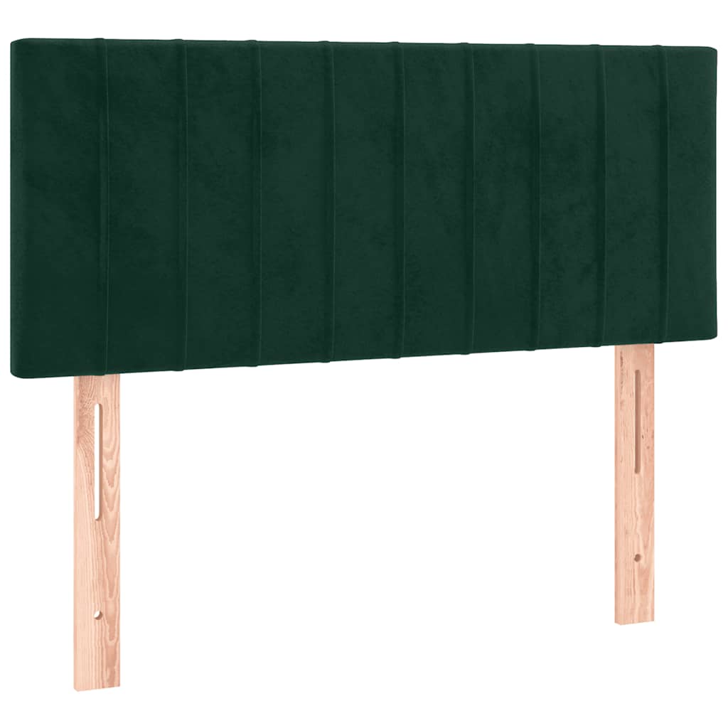 Giroletto a Molle con Materasso Verde Scuro 80x200 cm Velluto | homemem39
