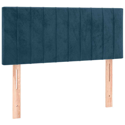 Giroletto a Molle con Materasso Blu Scuro 90x190 cm in Velluto