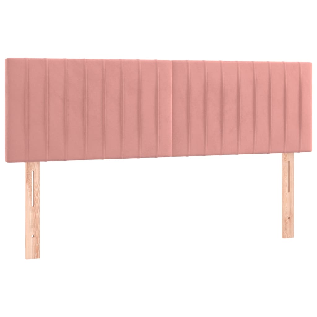 Giroletto a Molle con Materasso Rosa 140x190 cm in Velluto | homemem39