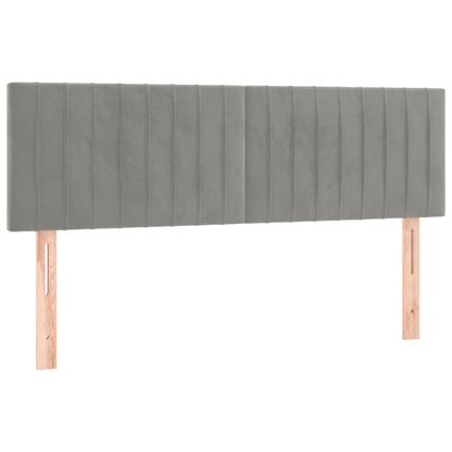 Giroletto a Molle con Materasso Grigio Chiaro 140x200cm Velluto | homemem39