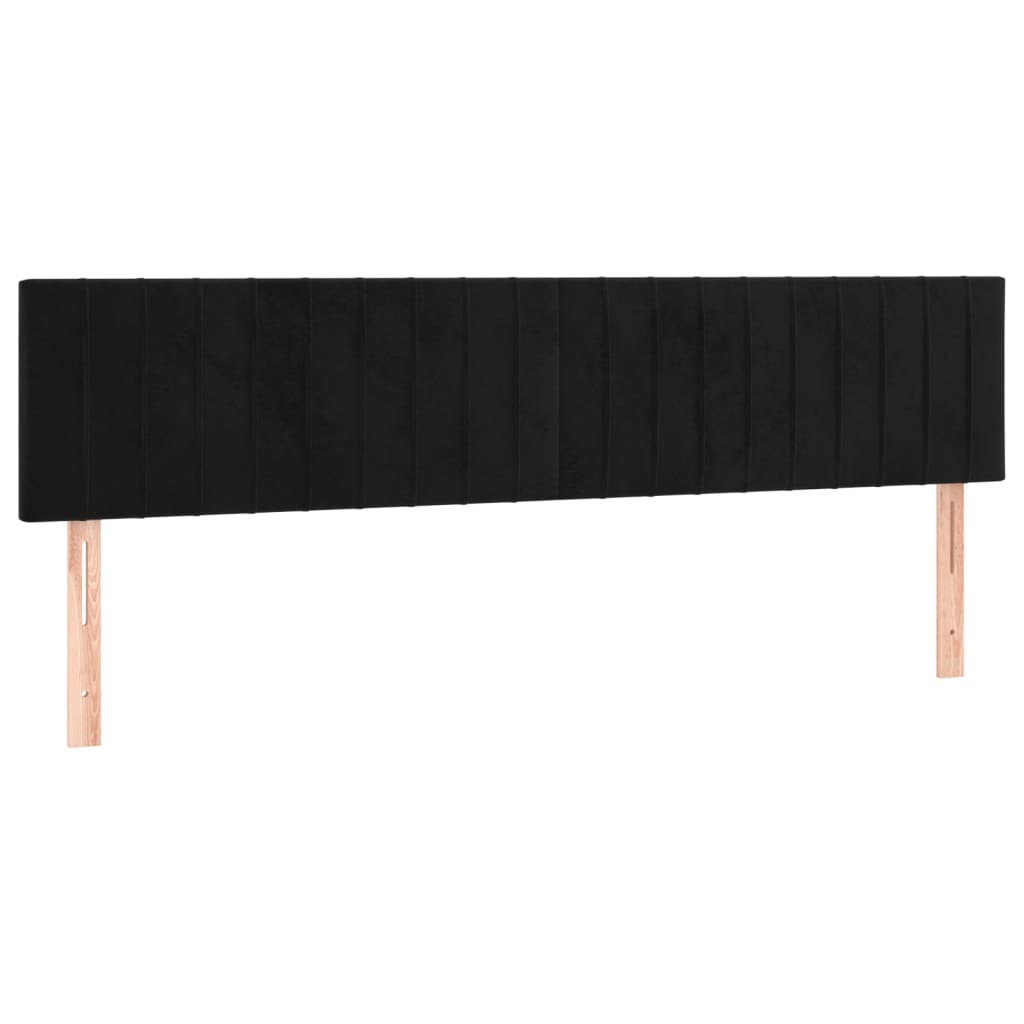 Giroletto a Molle con Materasso Nero 180x200 cm in Velluto | homemem39