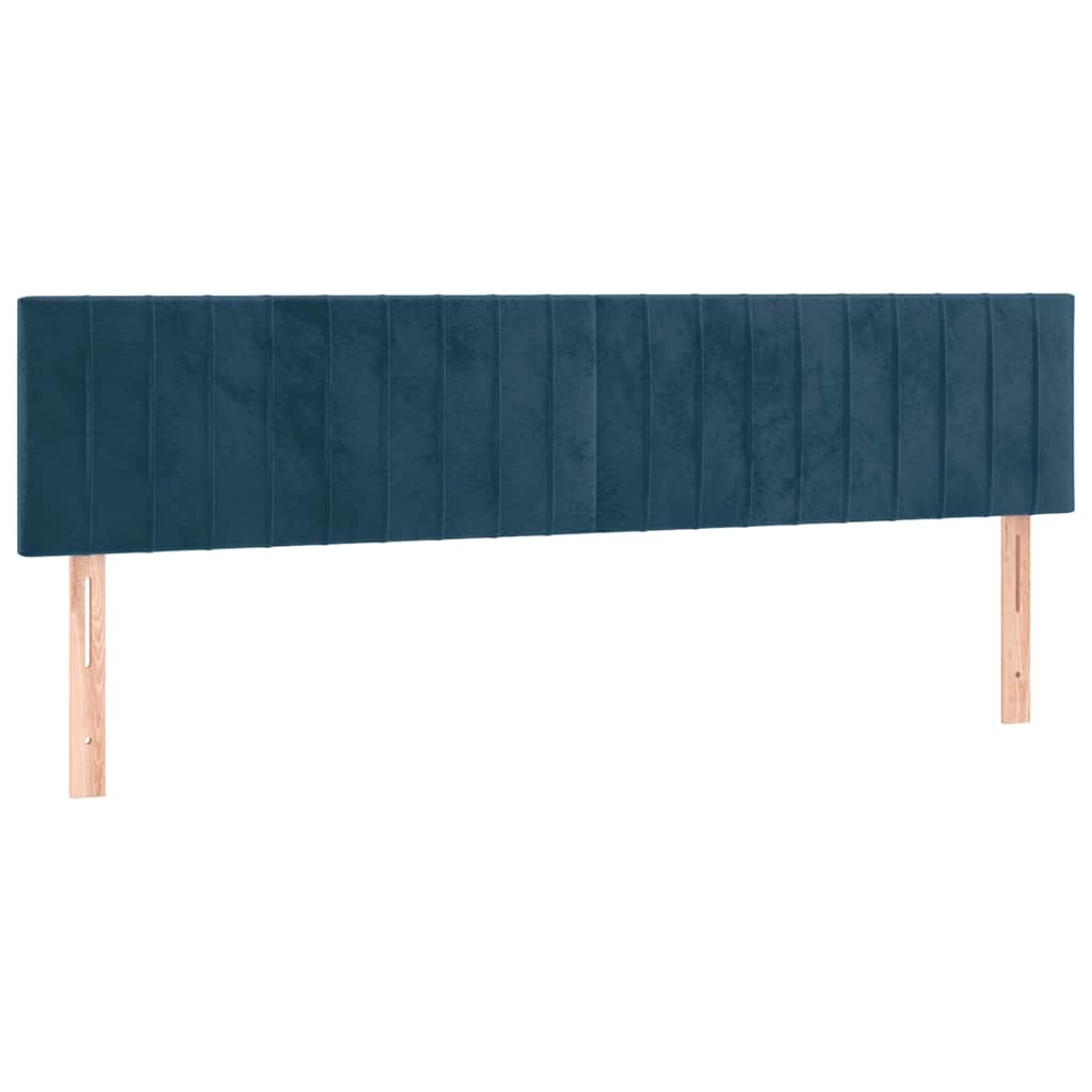 Giroletto a Molle con Materasso Blu Scuro 180x200 cm in Velluto | homemem39