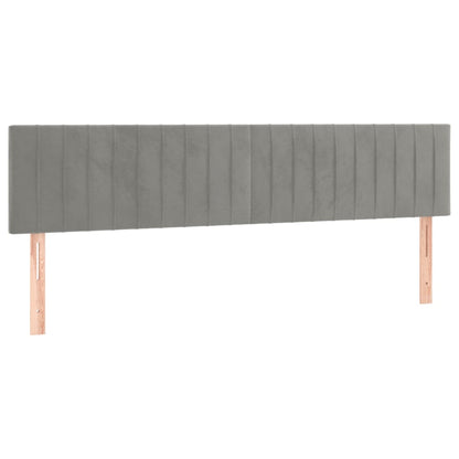 Giroletto a Molle con Materasso Grigio Chiaro 200x200cm Velluto | homemem39