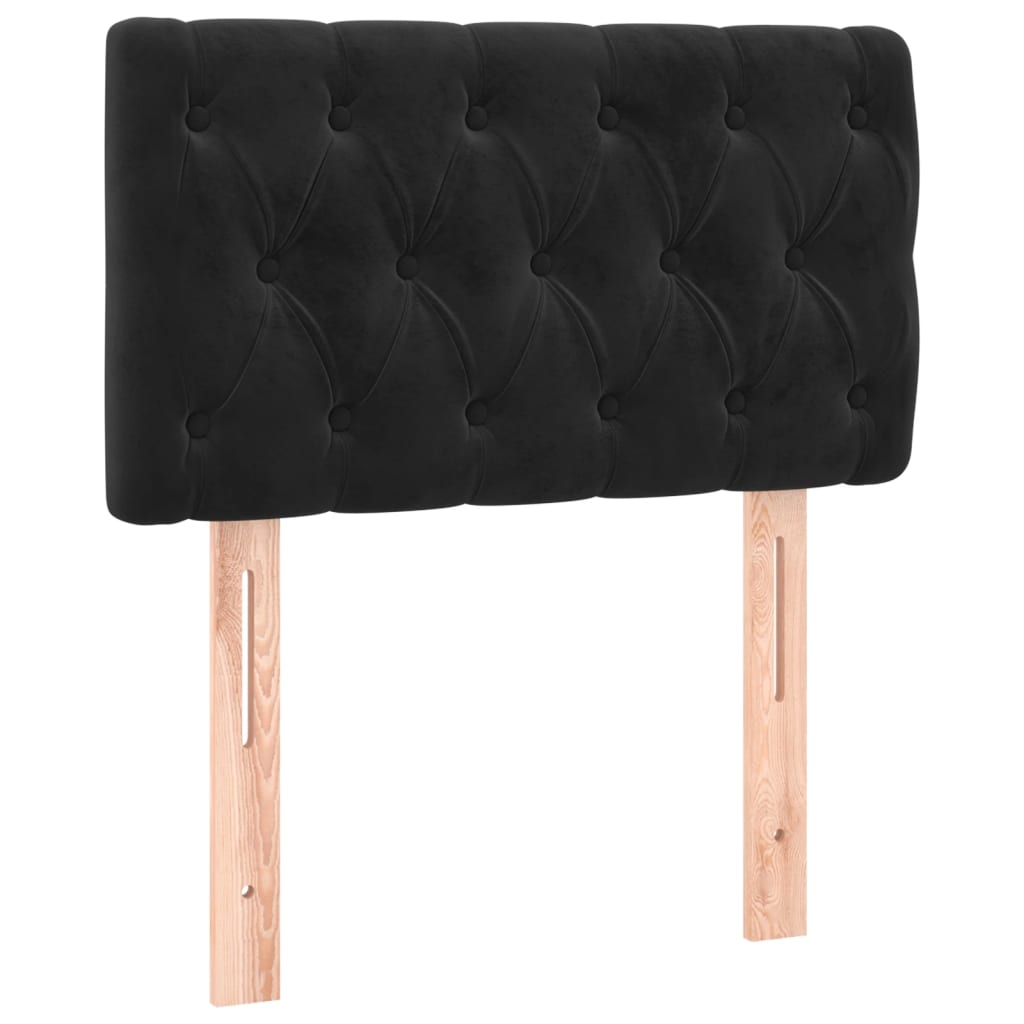 Giroletto a Molle con Materasso Nero 80x200 cm in Velluto | homemem39