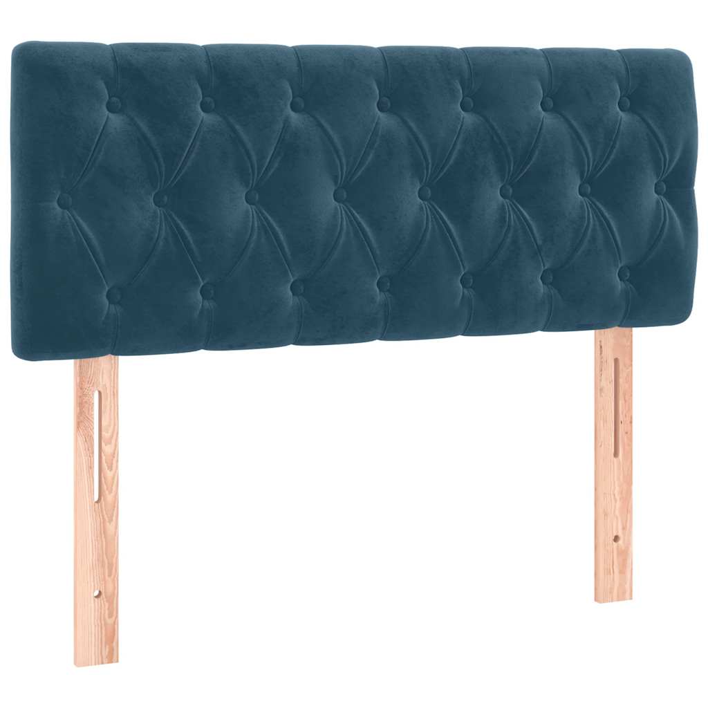 Giroletto a Molle con Materasso Blu Scuro 90x190 cm in Velluto | homemem39