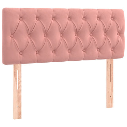 Giroletto a Molle con Materasso Rosa 90x190 cm in Velluto | homemem39