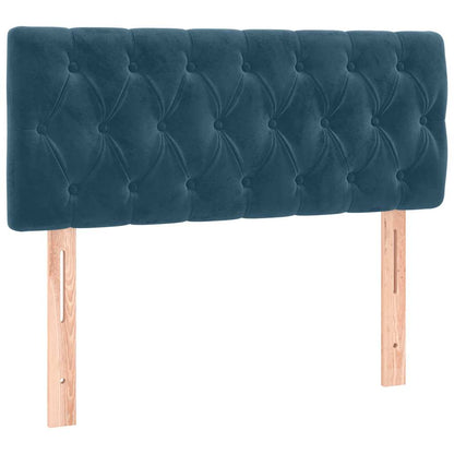 Giroletto a Molle con Materasso Blu Scuro 90x200 cm in Velluto | homemem39