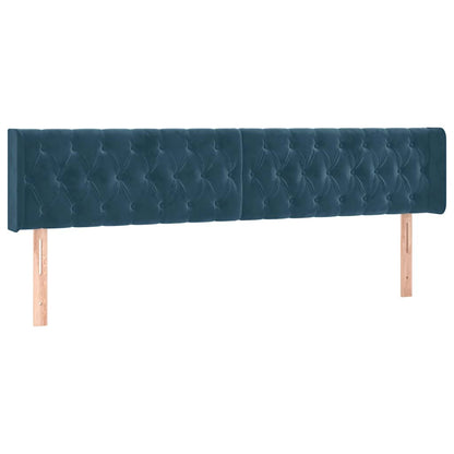 Giroletto a Molle con Materasso Blu Scuro 200x200 cm in Velluto | homemem39