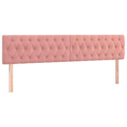 Giroletto a Molle con Materasso Rosa 200x200 cm in Velluto | homemem39