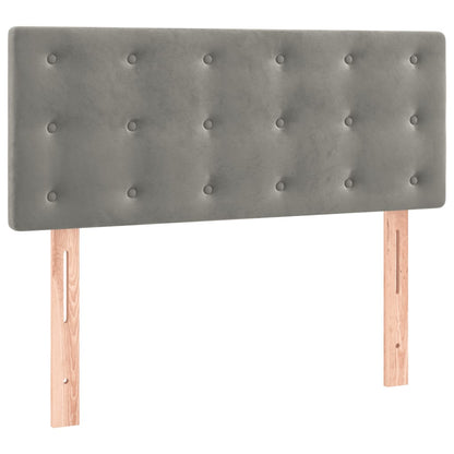 Giroletto a Molle con Materasso Grigio Chiaro 80x200 cm Velluto | homemem39