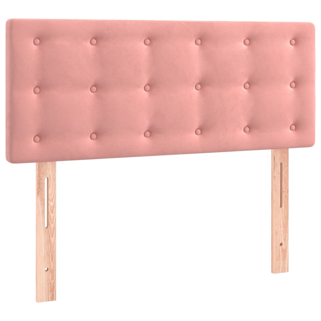 Giroletto a Molle con Materasso Rosa 80x200 cm in Velluto | homemem39