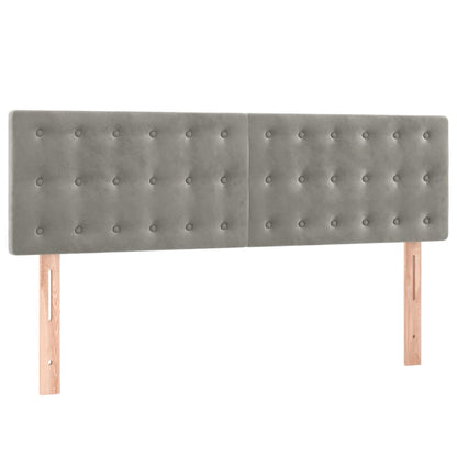 Giroletto a Molle con Materasso Grigio Chiaro 140x190cm Velluto | homemem39