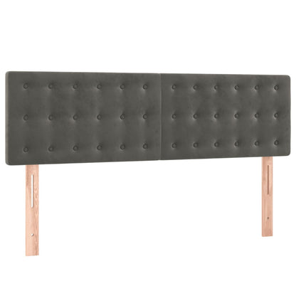Giroletto a Molle con Materasso Grigio Scuro 140x200 cm Velluto | homemem39