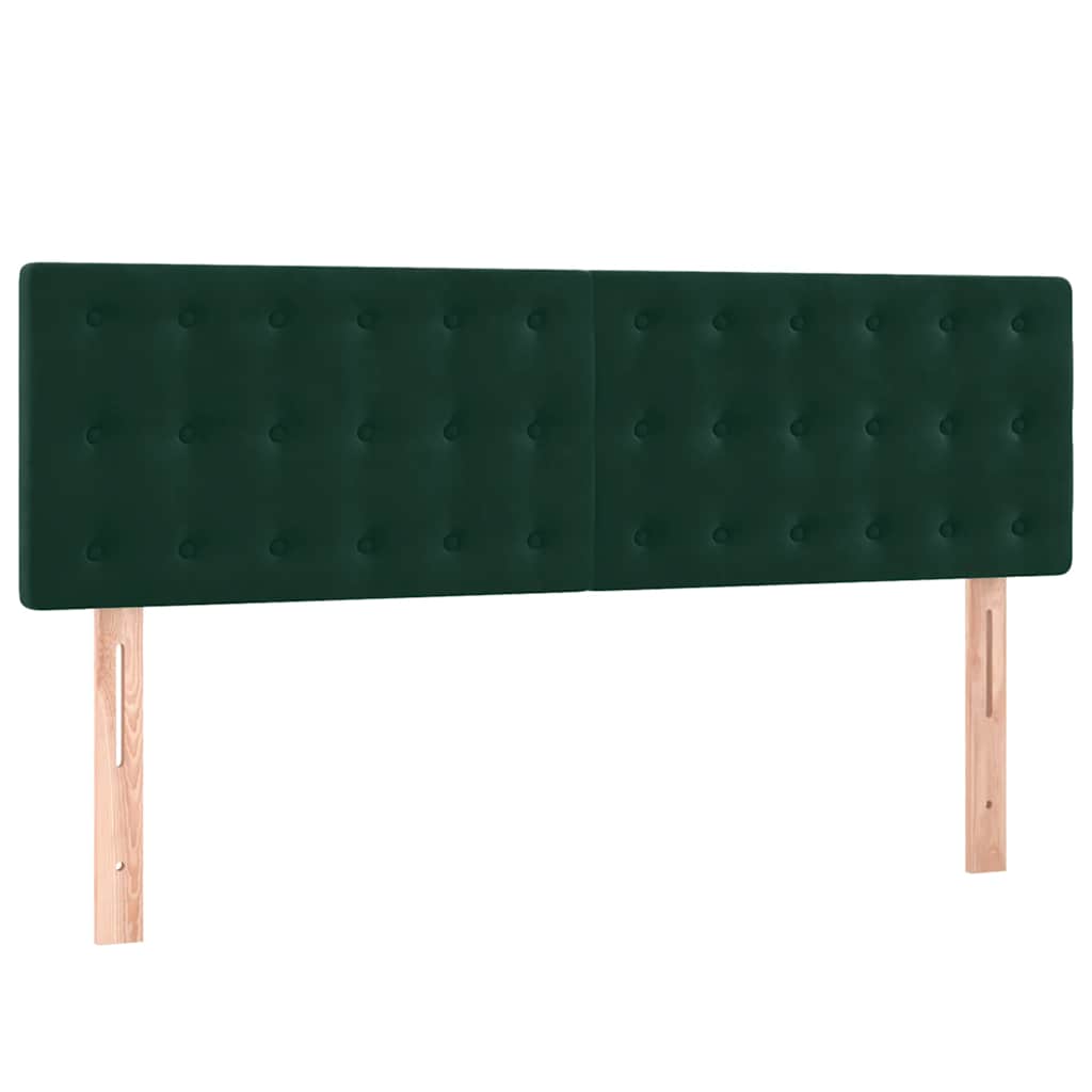 Giroletto a Molle con Materasso Verde Scuro 140x200 cm Velluto | homemem39