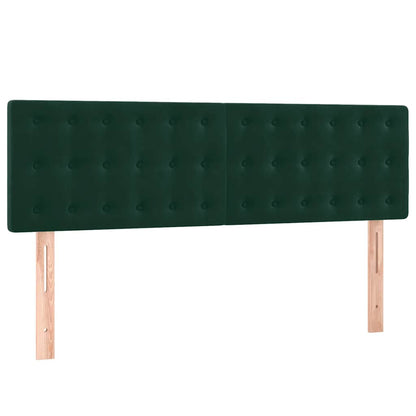 Giroletto a Molle con Materasso Verde Scuro 140x200 cm Velluto | homemem39