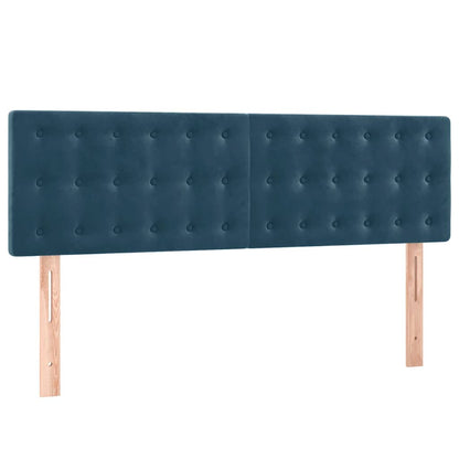 Giroletto a Molle con Materasso Blu Scuro 140x200 cm in Velluto | homemem39