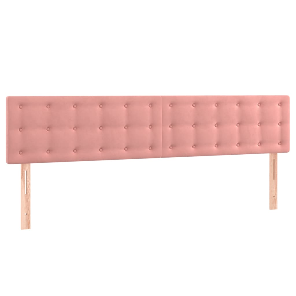 Giroletto a Molle con Materasso Rosa 160x200 cm in Velluto | homemem39
