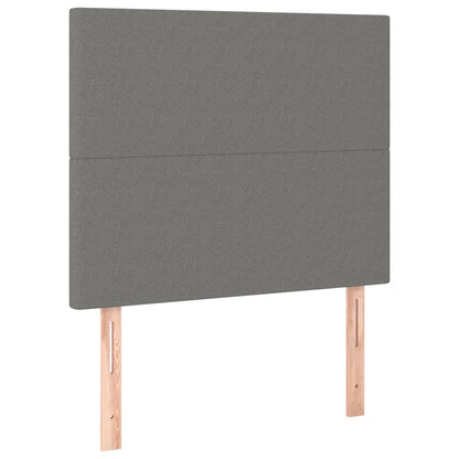 Giroletto a Molle con Materasso Grigio Scuro 80x200 cm Tessuto | homemem39