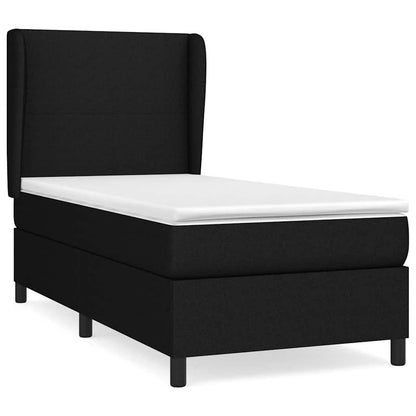 Giroletto a Molle con Materasso Nero 80x200 cm inTessuto | homemem39