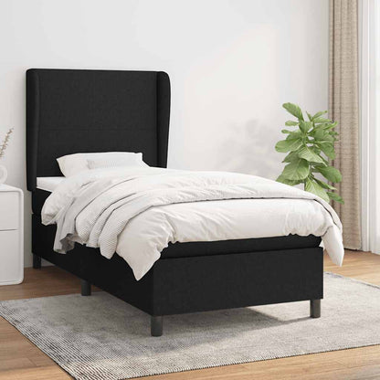 Giroletto a Molle con Materasso Nero 80x200 cm inTessuto | homemem39