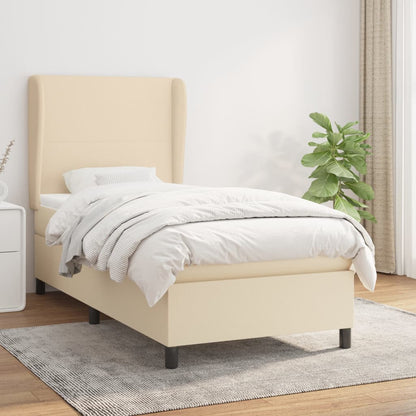 Giroletto a Molle con Materasso Crema 80x200 cm inTessuto | homemem39