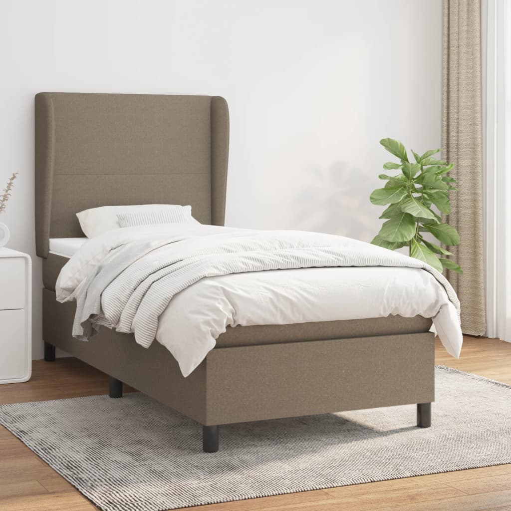 Giroletto a Molle con Materasso Tortora 100x200 cm in Tessuto | homemem39