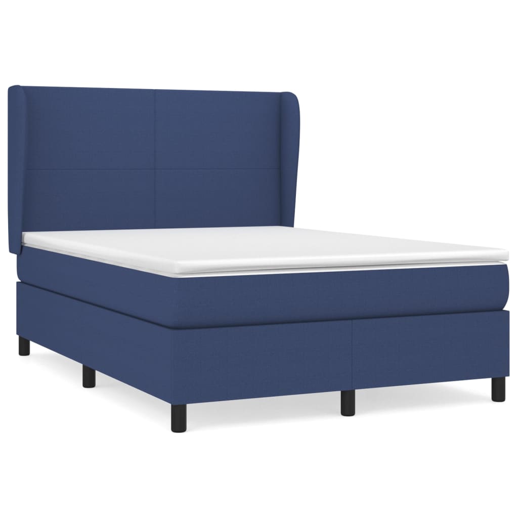 Giroletto a Molle con Materasso Blu 140x190 cm in Tessuto | homemem39