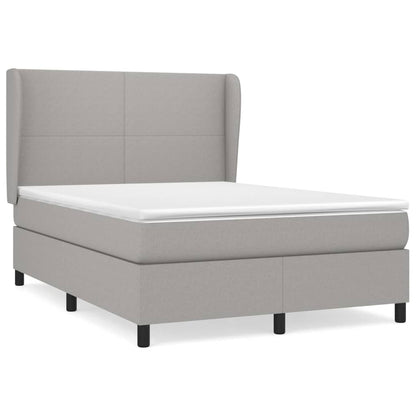 Giroletto a Molle con Materasso Grigio Chiaro 140x200cm Tessuto | homemem39