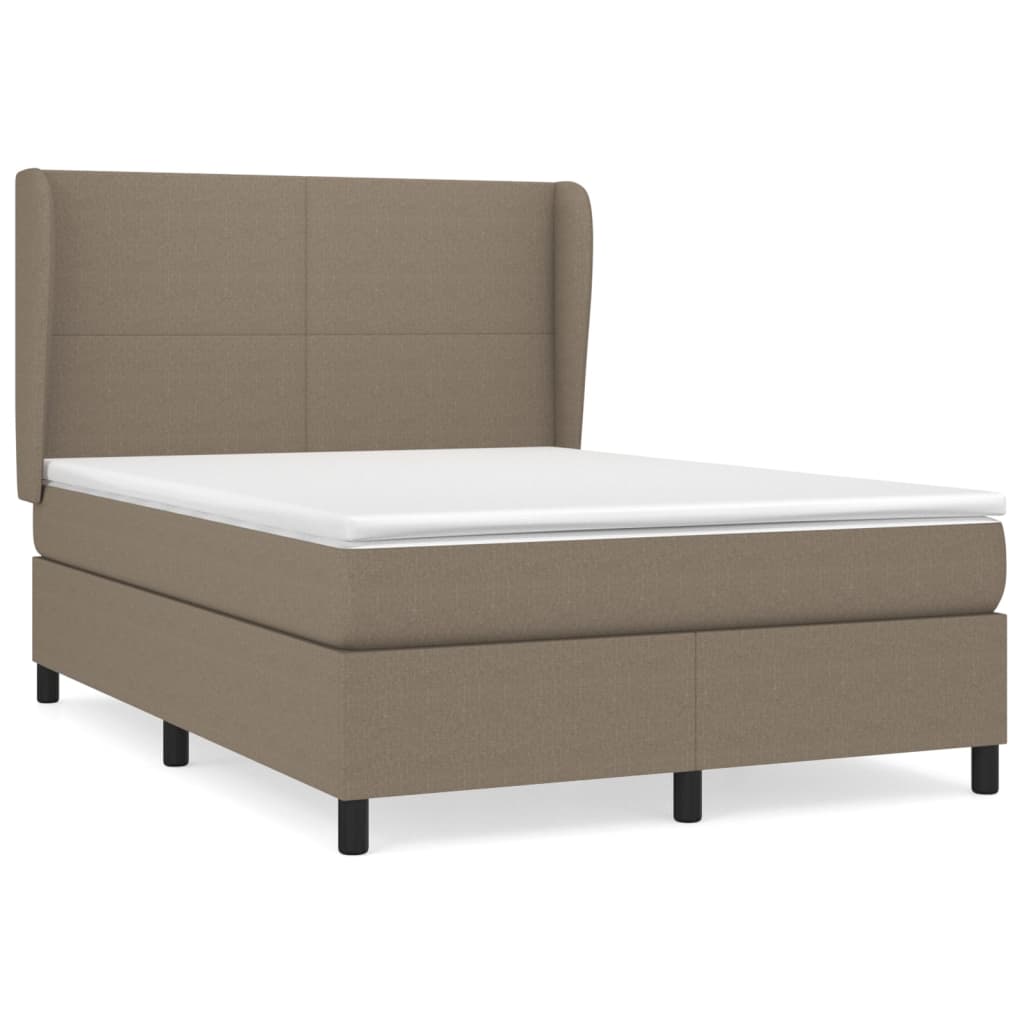 Giroletto a Molle con Materasso Tortora 140x200 cm in Tessuto | homemem39