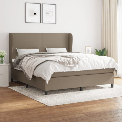 Giroletto a Molle con Materasso Tortora 160x200 cm in Tessuto | homemem39