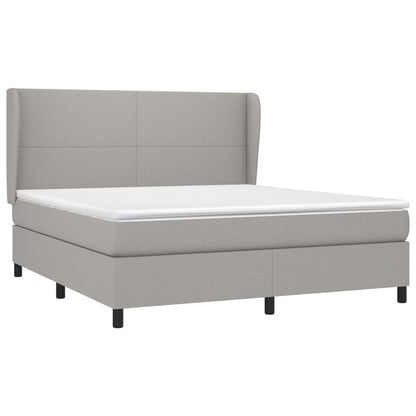 Giroletto a Molle con Materasso Grigio Chiaro180x200 cm Tessuto | homemem39