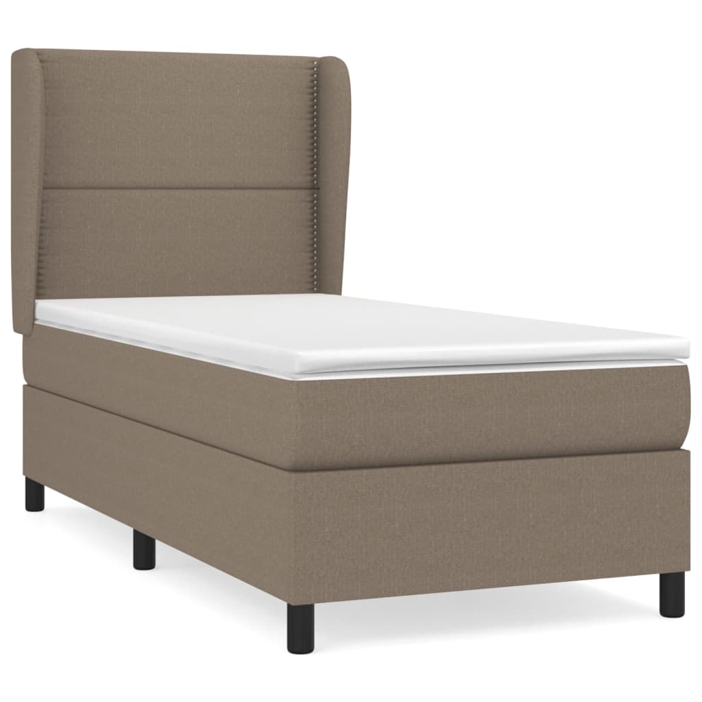 Giroletto a Molle con Materasso Tortora 90x190 cm in Tessuto | homemem39