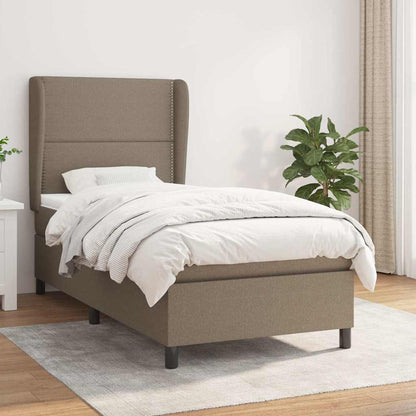 Giroletto a Molle con Materasso Tortora 90x190 cm in Tessuto