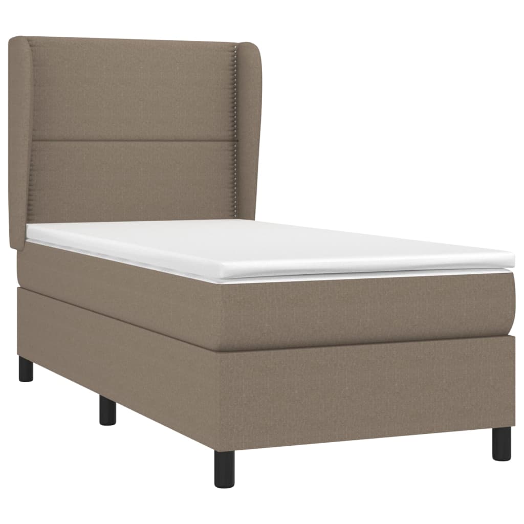 Giroletto a Molle con Materasso Tortora 90x200 cm inTessuto | homemem39