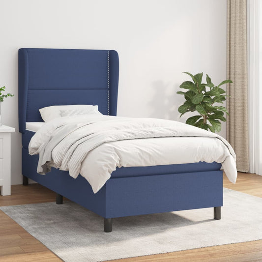 Giroletto a Molle con Materasso Blu 90x200 cm inTessuto | homemem39