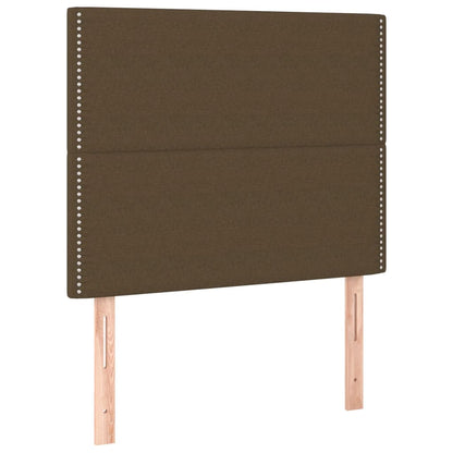 Giroletto a Molle con Materasso Marrone Scuro 100x200cm Tessuto | homemem39